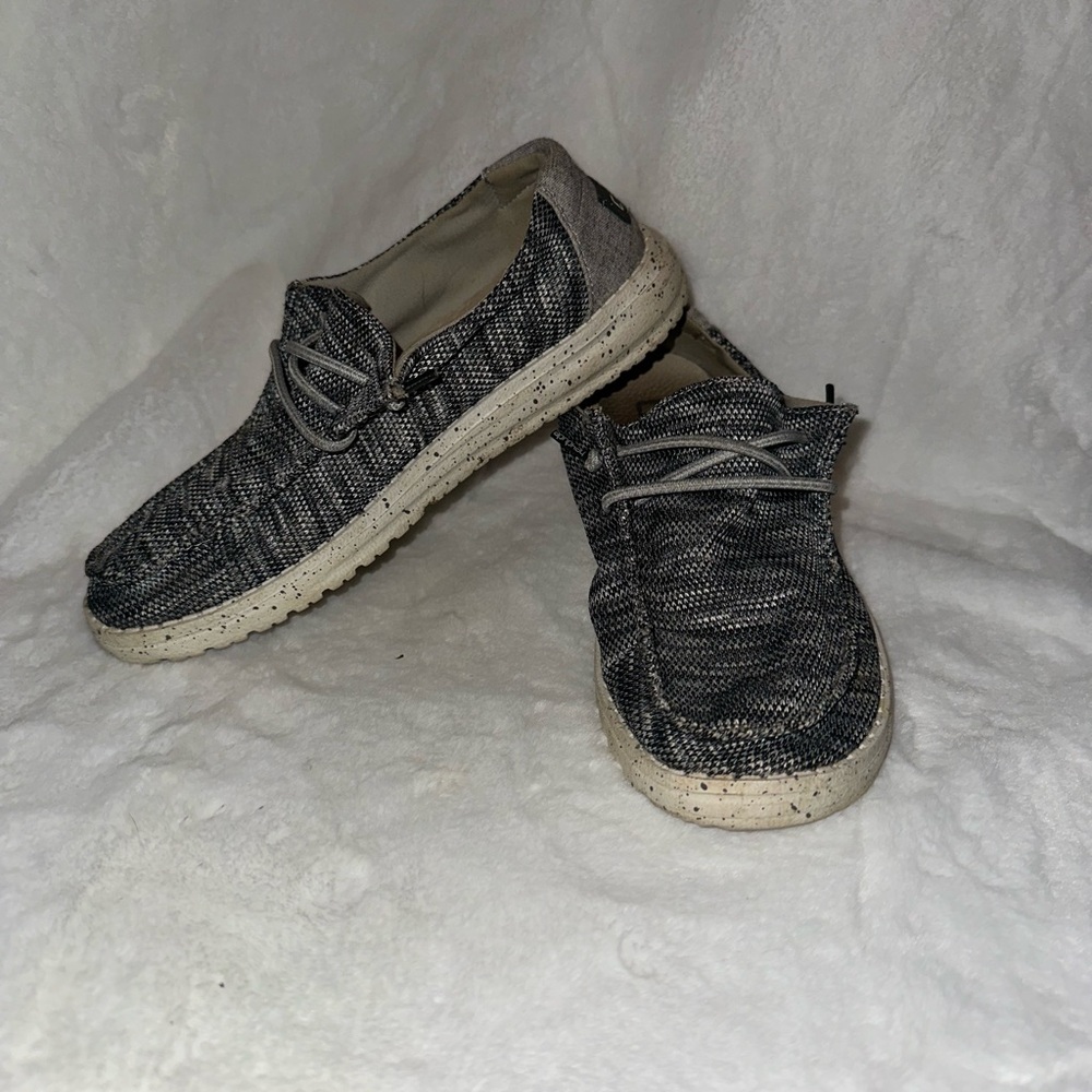 Hey Dude Black and Gray Slip-On Loafers